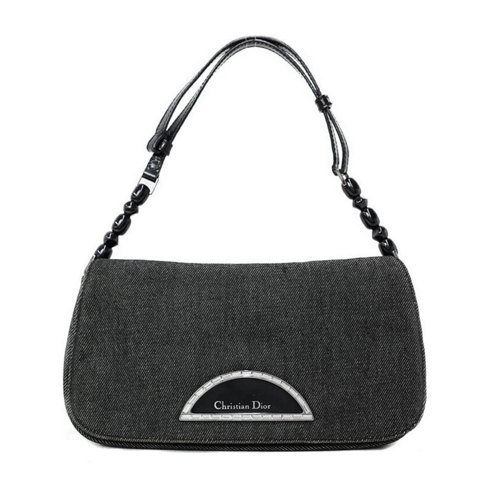 Christian Dior Maris Pearl Semi Shoulder Bag Black